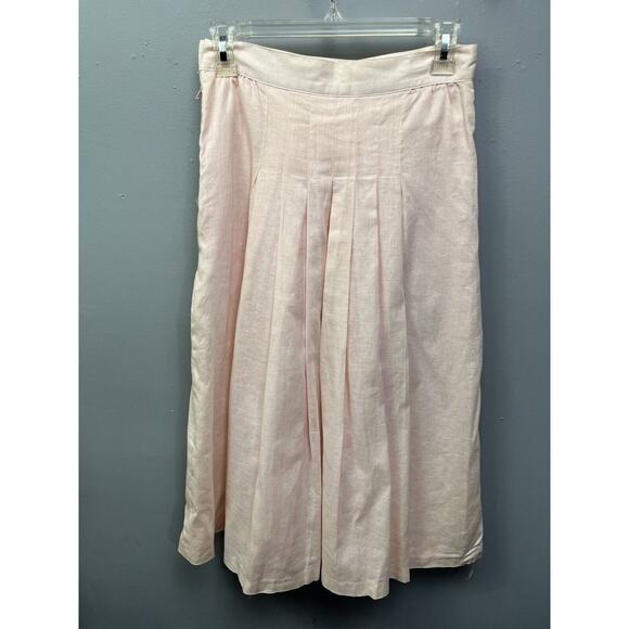 Vintage Women's Nilani Petites Light Pink Pleated Midi skirt Womens size 8 Lined - Picture 2 of 5